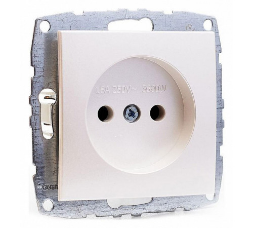 Розетка без земли Mono Electric Despina-Larissa 16А 250В жемчуг 500-002522-116 Розетка без земли Mono Electric Despina-Larissa 16А 250В жемчуг 500-002522-116