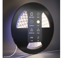 Светодиодная лента Maytoni Led Strip 24В 2835 4,8Вт/м 3000К 50м IP20 201015
