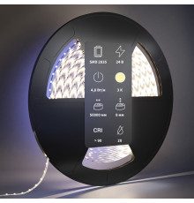 Светодиодная лента Maytoni Led Strip 24В 2835 4,8Вт/м 4000К 50м IP20 201016