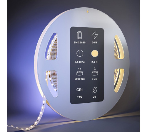 Светодиодная лента Maytoni Led Strip 24В 2835 9,6Вт/м 2700К 5м IP20 201037 Светодиодная лента Maytoni Led Strip 24В 2835 9,6Вт/м 2700К 5м IP20 201037