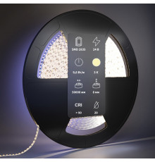Светодиодная лента Maytoni Led Strip 24В 2835 9,6Вт/м 3000К 50м IP20 201047