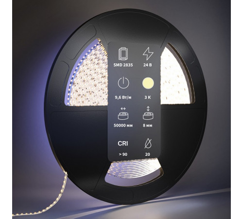 Светодиодная лента Maytoni Led Strip 24В 2835 9,6Вт/м 3000К 50м IP20 201047 Светодиодная лента Maytoni Led Strip 24В 2835 9,6Вт/м 3000К 50м IP20 201047
