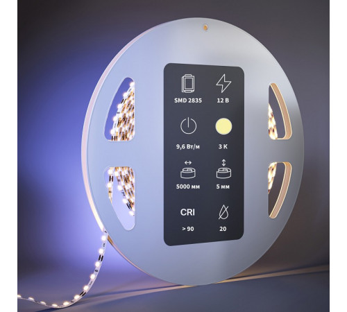 Светодиодная лента Maytoni Led Strip 12В 2835 9,6Вт/м 3000К 5м IP20 201106