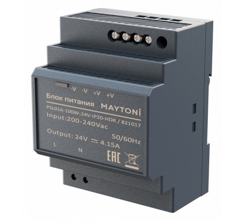 Блок питания Maytoni PSL016 100Вт DC24В IP20 821017 Блок питания Maytoni PSL016 100Вт DC24В IP20 821017