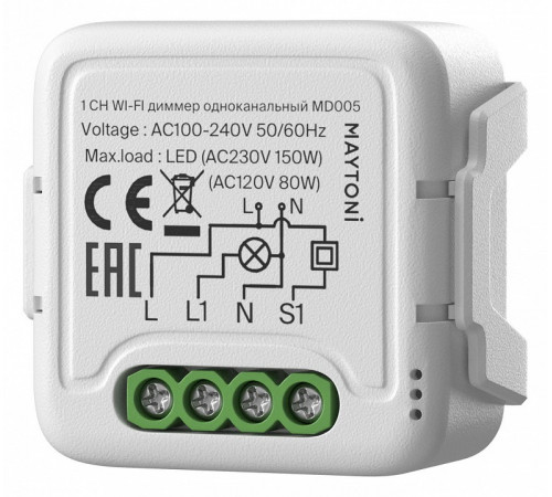 Wi-Fi диммер одноканальный Maytoni MD005 Wi-Fi диммер одноканальный Maytoni MD005