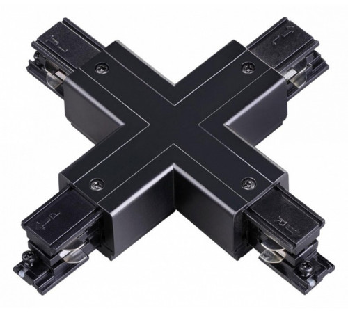Коннектор X-образный Novotech track black 3phase 135053