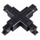 Коннектор X-образный Novotech track black 3phase 135053