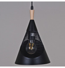 Подвесной светильник Reluce 03250-3.9-01 BK+WOOD
