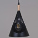 Подвесной светильник Reluce 03250-3.9-01 BK+WOOD