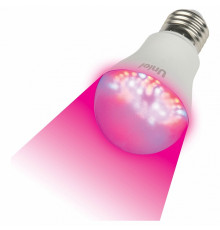 Лампа светодиодная для растений (09645) Uniel E27 9W прозрачная LED-A60-9W/SP/E27/CL ALM01WH