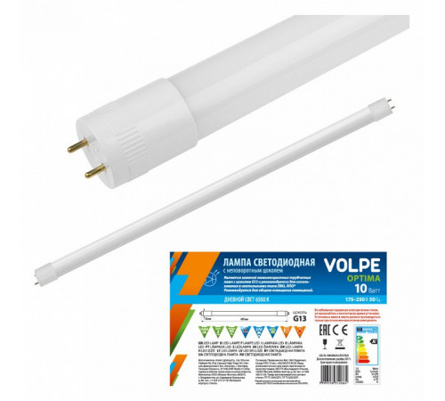 Лампа светодиодная (10075) Volpe G13 10W 6500K матовая LED-T8-10W/DW/G13/FR/FIX/O