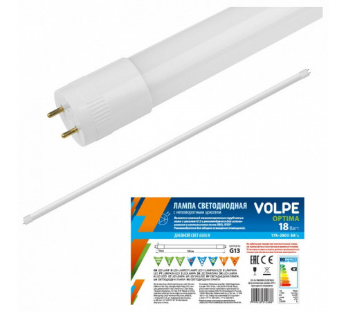 Лампа светодиодная (10076) Volpe G13 18W 6500K матовая LED-T8-18W/DW/G13/FR/FIX/O