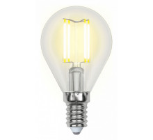 Лампа светодиодная (UL-00000197) Uniel E14 6W прозрачная LED-G45-6W/WW/E14/CL PLS02WH