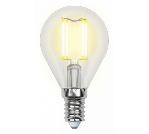 Лампа светодиодная (UL-00000197) Uniel E14 6W прозрачная LED-G45-6W/WW/E14/CL PLS02WH