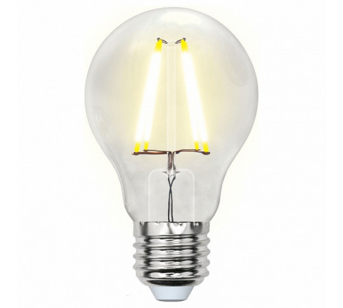 Лампа светодиодная филаментная (UL-00000198) Uniel E27 8W 3000K прозрачная LED-A60-8W/WW/E27/CL Лампа светодиодная филаментная (UL-00000198) Uniel E27 8W 3000K прозрачная LED-A60-8W/WW/E27/CL