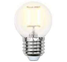 Лампа светодиодная филаментная (UL-00000302) Uniel Е27 6W 3000K матовая LED-G45-6W/WW/E27/FR PLS02WH