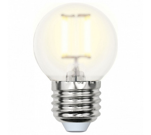 Лампа светодиодная филаментная (UL-00000302) Uniel Е27 6W 3000K матовая LED-G45-6W/WW/E27/FR PLS02WH Лампа светодиодная филаментная (UL-00000302) Uniel Е27 6W 3000K матовая LED-G45-6W/WW/E27/FR PLS02WH