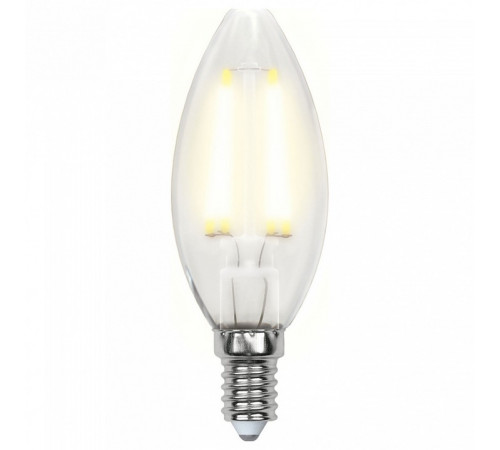 Лампа светодиодная филаментная (UL-00000305) Uniel E14 6W 3000K матовая LED-C35-6W/WW/E14/FR PLS02WH