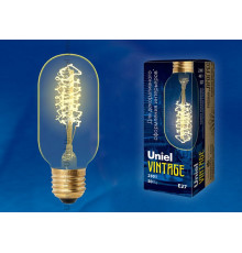 Лампа накаливания (UL-00000486) Uniel E27 40W золотистая IL-V-L45A-40/GOLDEN/E27 CW01