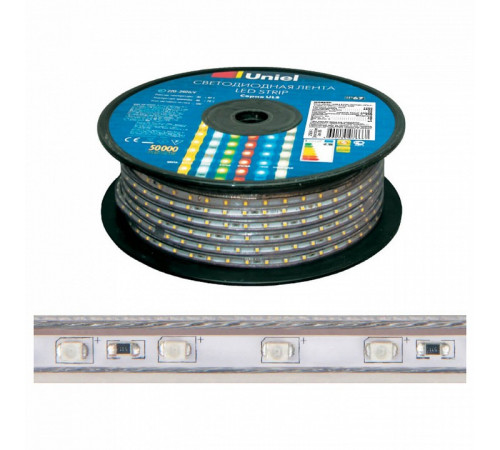 Светодиодная влагозащищенная лента (UL-00000861) Uniel 8W/m 60LED/m 2835SMD красный 50M ULS-2835-60LED/m-10mm-IP67-220V-8W/m-50M-Red Светодиодная влагозащищенная лента (UL-00000861) Uniel 8W/m 60LED/m 2835SMD красный 50M ULS-2835-60LED/m-10mm-IP67-220V-8W/m-50M-Red