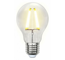 Лампа светодиодная филаментная (UL-00001372) Uniel E27 8W 4000K прозрачная LED-A60-8W/NW/E27/CL PLS02WH