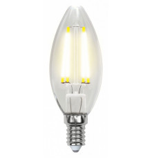 Лампа светодиодная филаментная (UL-00001373) Uniel E14 6W 4000K прозрачная LED-C35-6W/NW/E14/CL PLS02WH