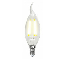 Лампа светодиодная филаментная (UL-00001374) Uniel E14 6W 4000K прозрачная LED-CW35-6W/NW/E14/CL PLS02WH