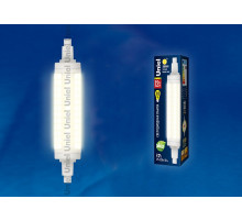 Лампа светодиодная (UL-00001555) Uniel R7s 12W 3000K прозрачная LED-J118-12W/WW/R7s/CL PLZ06WH
