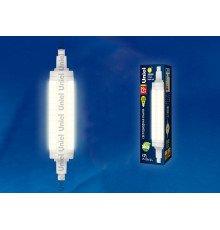 Лампа светодиодная (UL-00001555) Uniel R7s 12W 3000K прозрачная LED-J118-12W/WW/R7s/CL PLZ06WH