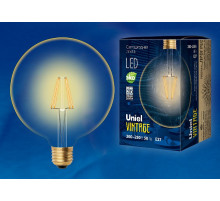 Лампа светодиодная филаментная (UL-00002358) Uniel E27 8W 2250K прозрачная LED-G125-8W/GOLDEN/E27 GLV21GO