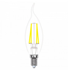 Лампа светодиодная филаментная Uniel E14 5W 3000K прозрачная LED-CW35-5W/WW/E14/CL/MB GLM10TR UL-00002368