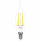 Лампа светодиодная филаментная Uniel E14 5W 3000K прозрачная LED-CW35-5W/WW/E14/CL/MB GLM10TR UL-00002368
