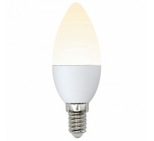 Лампа светодиодная (UL-00002373) Uniel E14 6W 3000K матовая LED-C37-6W/WW/E14/FR/MB PLM11WH