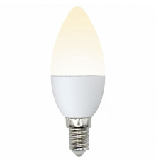 Лампа светодиодная (UL-00002373) Uniel E14 6W 3000K матовая LED-C37-6W/WW/E14/FR/MB PLM11WH
