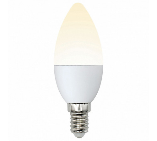Лампа светодиодная (UL-00002373) Uniel E14 6W 3000K матовая LED-C37-6W/WW/E14/FR/MB PLM11WH Лампа светодиодная (UL-00002373) Uniel E14 6W 3000K матовая LED-C37-6W/WW/E14/FR/MB PLM11WH