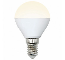 Лампа светодиодная (UL-00002375) Uniel E14 6W 3000K матовая LED-G45-6W/WW/E14/FR/MB PLM11WH