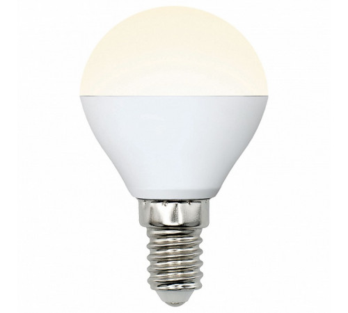 Лампа светодиодная (UL-00002375) Uniel E14 6W 3000K матовая LED-G45-6W/WW/E14/FR/MB PLM11WH Лампа светодиодная (UL-00002375) Uniel E14 6W 3000K матовая LED-G45-6W/WW/E14/FR/MB PLM11WH
