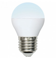 Лампа светодиодная (UL-00002378) Uniel E27 6W 4000K матовая LED-G45-6W/NW/E27/FR/MB PLM11WH