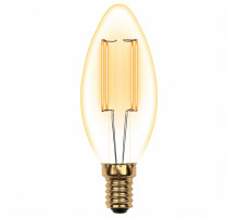 Лампа светодиодная филаментная (UL-00002396) Uniel E14 5W 2250K прозрачная LED-C35-5W/GOLDEN/E14 GLV21GO