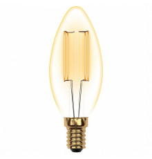 Лампа светодиодная филаментная (UL-00002396) Uniel E14 5W 2250K прозрачная LED-C35-5W/GOLDEN/E14 GLV21GO