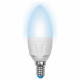 Лампа светодиодная (UL-00002411) Uniel E14 7W 4000K матовая LED-C37 7W/NW/E14/FR PLP01WH