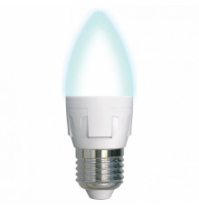 Лампа светодиодная (UL-00002412) Uniel E27 7W 4000K матовая LED-C37 7W/NW/E27/FR PLP01WH
