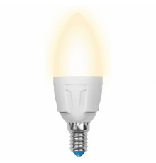 Лампа светодиодная (UL-00002413) Uniel E14 7W 3000K матовая LED-C37 7W/WW/E14/FR PLP01WH