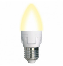 Лампа светодиодная (UL-00002414) Uniel E27 7W 3000K матовая LED-C37 7W/WW/E27/FR PLP01WH
