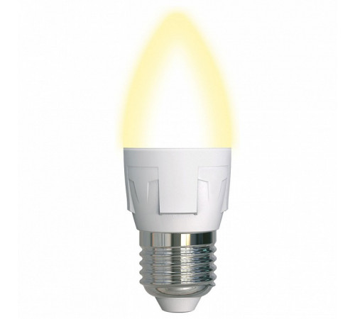Лампа светодиодная (UL-00002414) Uniel E27 7W 3000K матовая LED-C37 7W/WW/E27/FR PLP01WH Лампа светодиодная (UL-00002414) Uniel E27 7W 3000K матовая LED-C37 7W/WW/E27/FR PLP01WH