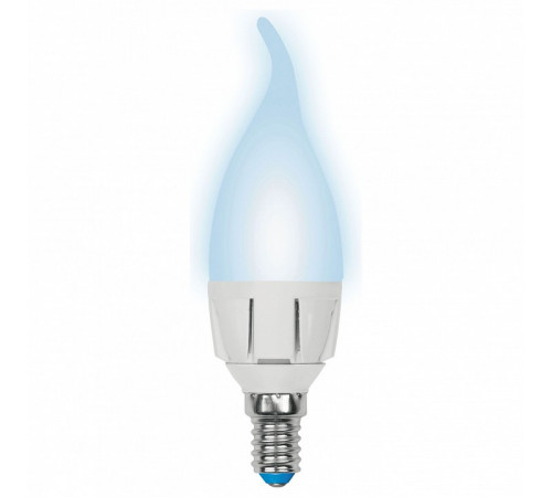 Лампа светодиодная (UL-00002415) Uniel E14 7W 4000K матовая LED-CW37 7W/NW/E14/FR PLP01WH