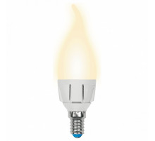 Лампа светодиодная (UL-00002416) Uniel E14 7W 3000K матовая LED-CW37 7W/WW/E14/FR PLP01WH