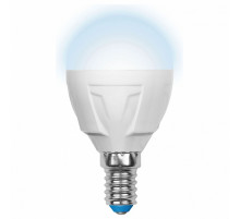 Лампа светодиодная (UL-00002417) Uniel E14 7W 4000K матовая LED-G45 7W/NW/E14/FR PLP01WH