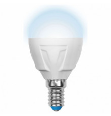 Лампа светодиодная (UL-00002417) Uniel E14 7W 4000K матовая LED-G45 7W/NW/E14/FR PLP01WH