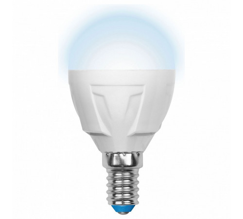 Лампа светодиодная (UL-00002417) Uniel E14 7W 4000K матовая LED-G45 7W/NW/E14/FR PLP01WH